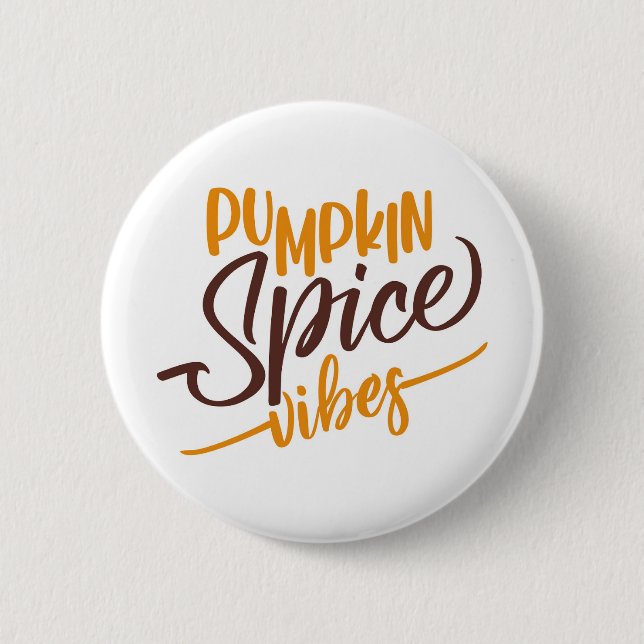 Badge Rond 5 Cm Vibes d'épices citrouilles (Devant)