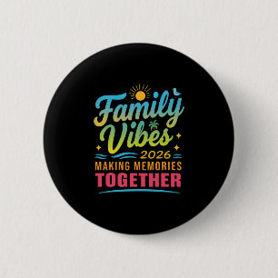 Badge Rond 5 Cm Vibes familiales Croisière tropicale 2026 Voyage P