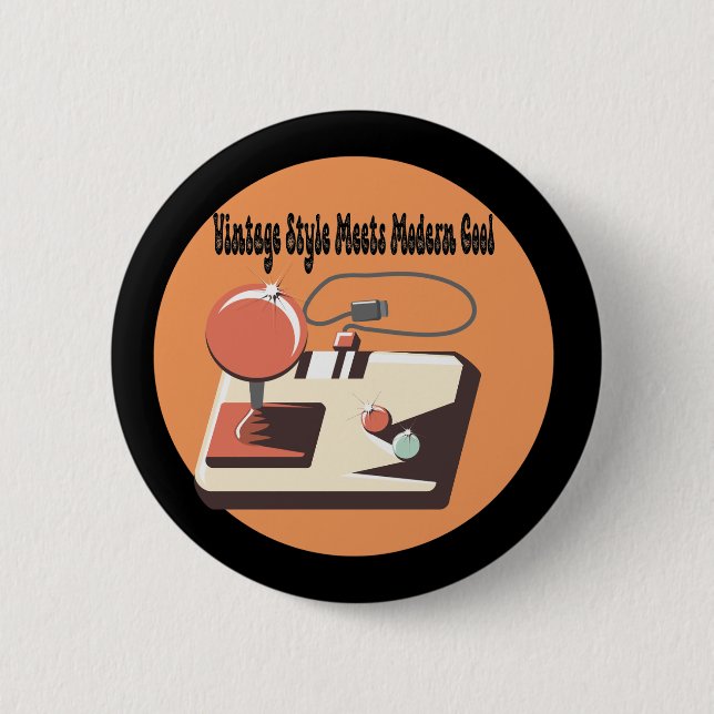 Badge Rond 5 Cm Vibes rétro intemporelles (Devant)