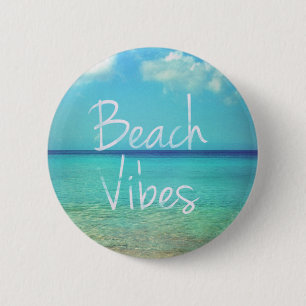 Badge Rond 5 Cm Vibraphone de plage