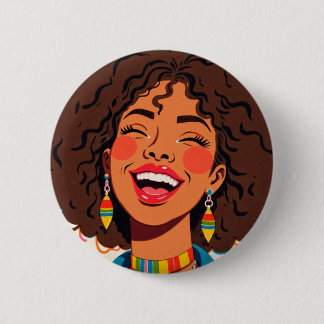 Badge Rond 5 Cm Vibrations Arc-en-Ciel