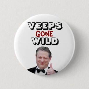 Badge Rond 5 Cm Vices-présidents fous : Al Gore