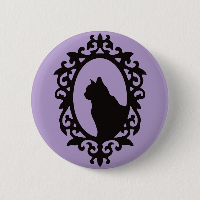 Badge Rond 5 Cm Victorian Cat Gothic (Devant)
