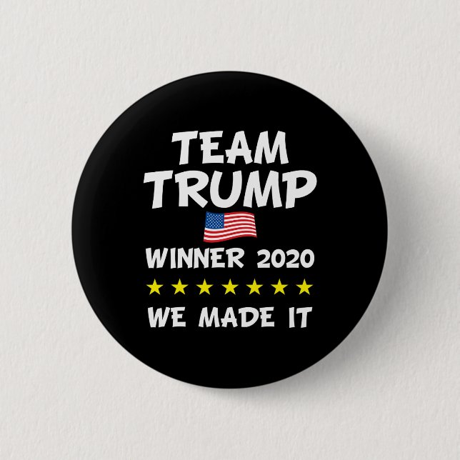 Badge Rond 5 Cm Victory Trump President Election Celebration  (Devant)
