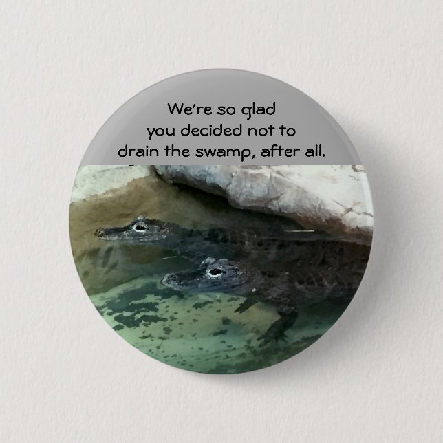 Badge Rond 5 Cm Vidangez le marais (Devant)