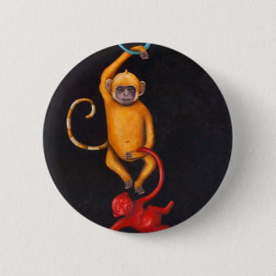 Badge Rond 5 Cm Vie dans un monde en plastique