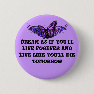 Badge Rond 5 Cm Vie en direct_