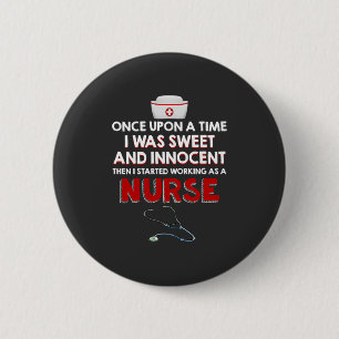 Badge Rond 5 Cm Vie infirmière Je Travaille Comme Infirmière