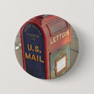 Badge Rond 5 Cm Vieille boîte aux lettres
