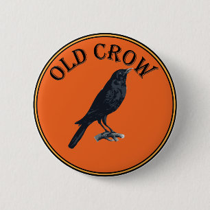 Badge Rond 5 Cm vieille corneille