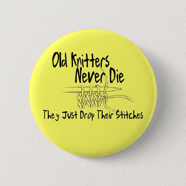 Badge Rond 5 Cm Vieilles tricoteuses (Devant)