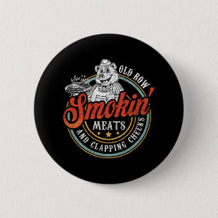 Badge Rond 5 Cm Vielle Rangée Fumée Viandes Et Joues De Clappage D