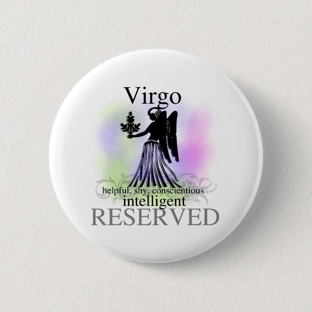 Badge Rond 5 Cm Vierge au sujet de vous (Devant)