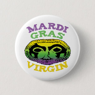 Badge Rond 5 Cm Vierge de mardi gras