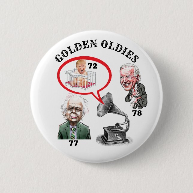 Badge Rond 5 Cm Vieux Blancs au président (Devant)