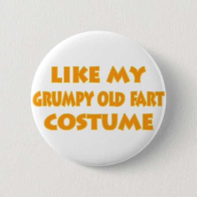 Badge Rond 5 Cm Vieux costume grincheux de pet (Devant)