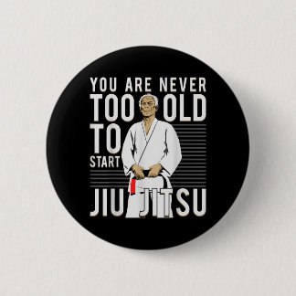 Badge Rond 5 Cm Vieux Homme de Jiu Jitsu Brésilien