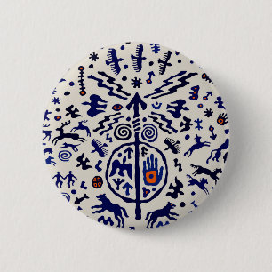 Badge Rond 5 Cm Viking Shaman Ritual Talisman