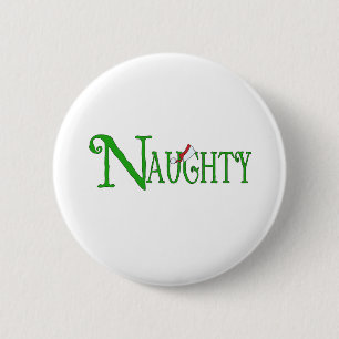 Badge Rond 5 Cm Vilain pour Noël