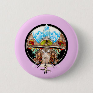 Badge Rond 5 Cm Village de Tiki