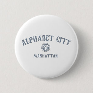 Badge Rond 5 Cm Ville d'alphabet