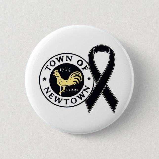 Badge Rond 5 Cm Ville de bouton d'hommage de Newtown (Devant)