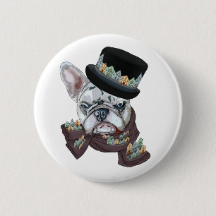 Badge Rond 5 Cm Ville de Bulldog