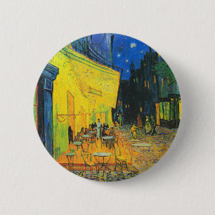 Badge Rond 5 Cm Vincent Van Gogh Café Terrasse Au Night Fine Art