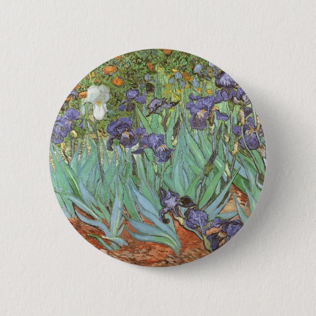 Badge Rond 5 Cm Vincent van Gogh - Irises (Devant)