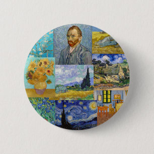 Badge Rond 5 Cm Vincent Van Gogh - Masterpieces Patchwork