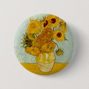 Badge Rond 5 Cm Vincent van Gogh Sunflowers
