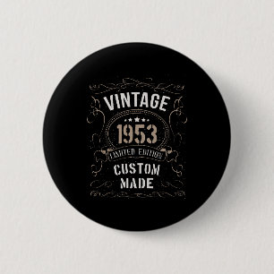 Badge Rond 5 Cm Vintage 1953 Limited Edition Personnalisé