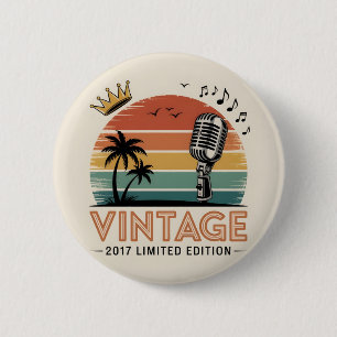 Badge Rond 5 Cm Vintage 2017 Limited Edition Hommes Femmes Anniver