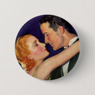 Badge Rond 5 Cm Vintage Amour et Romance, Retro Hollywood Movies