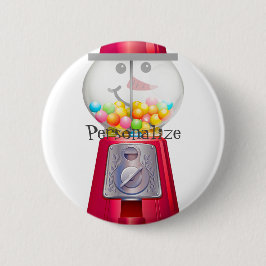 Badge Rond 5 Cm Vintage Gumball machine boule de neige