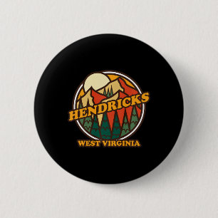 Badge Rond 5 Cm Vintage Hendricks Virginie-Occidentale Randonnée e
