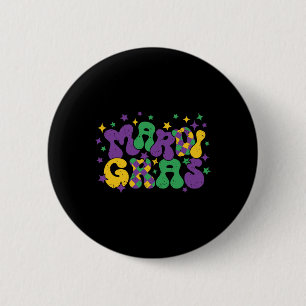 Badge Rond 5 Cm Vintage Mascarade Mardi Gras Parade de perles Supe