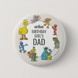 Badge Rond 5 Cm Vintage Sesame Street Characters Birthday Button