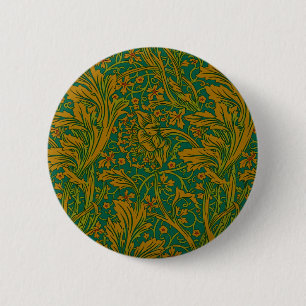 Badge Rond 5 Cm Vintage William Morris Arcadia sans couture