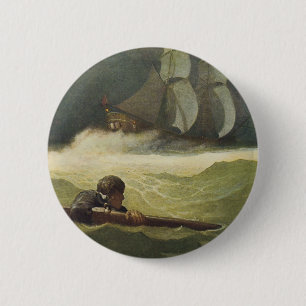 Badge Rond 5 Cm Vintages pirates, épave de la Convention par NC Wy