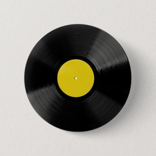 Badge Rond 5 Cm Vinyl Record Music Clock