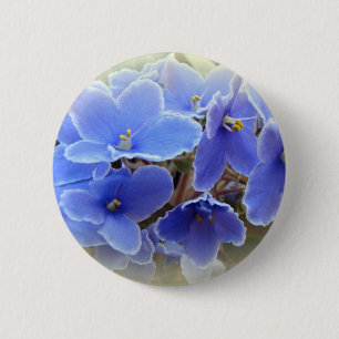 Badge Rond 5 Cm Violettes africaines bleues