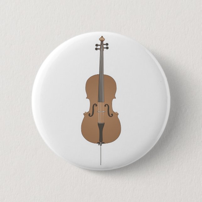 Badge Rond 5 Cm violoncelle (Devant)