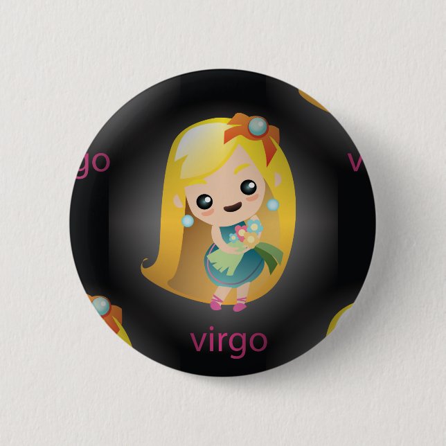 Badge Rond 5 Cm virgo kawaii (Devant)
