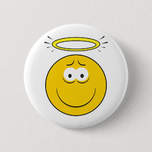 Badge Rond 5 Cm Visage d'ange innocent