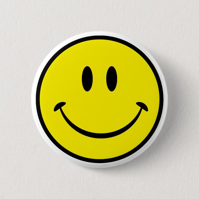 Badge Rond 5 Cm Visage de bonheur (Devant)