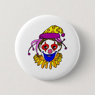 Badge Rond 5 Cm Visage de clown