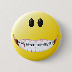 Badge Rond 5 Cm Visage de croisillons