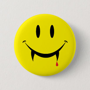 Badge Rond 5 Cm Visage de vampire