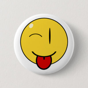Badge Rond 5 Cm Visage drôle, bouton